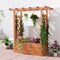 Solid Fir Wood Raised Garden Bed with Trellis and Hanging Roof Large Planter Box for Herbs and Flowers